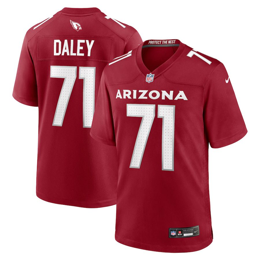 Men Arizona Cardinals #71 Dennis Daley Nike Cardinal Game Player NFL Jersey